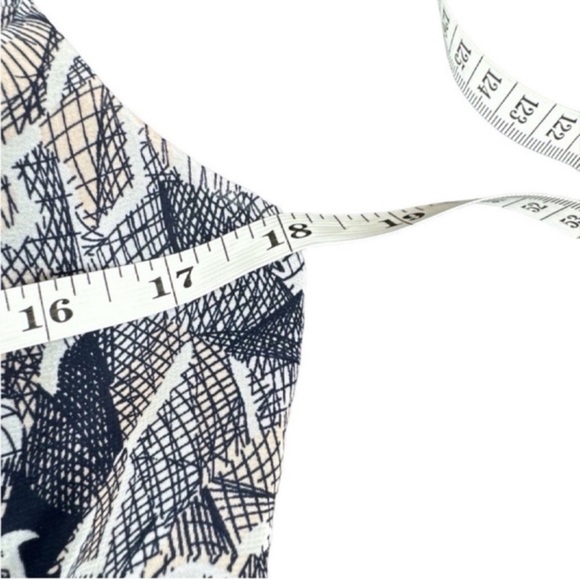 HALOGEN Sleeveless Dress in Navy Blue, White & Very Light Pink, Lined, Size 8P. - Picture 9 of 10